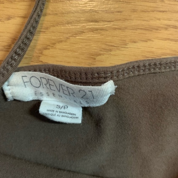 Taupe Brown Spaghetti Strap Tank - Picture 3 of 3